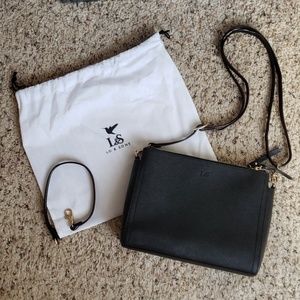 Lo & Sons Pearl in Black Saffiano Leather